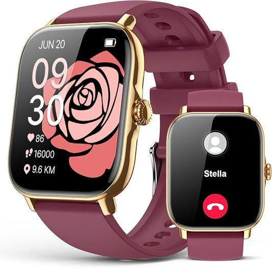 Smart Watch for Women Men, Bluetooth Call, 1.91'' HD Full Touchscreen Fitness Step Tracker Watch for Android iPhone Compatible, IP68 Waterproof Smartwatch With Sleep Monitor/Activity Tracker/Pedometer