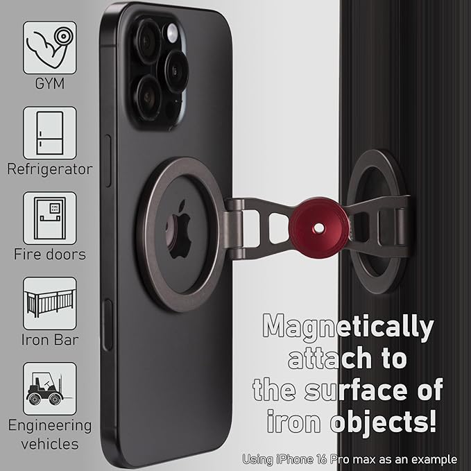 Magnetic Phone Stand with Fidget Spinner | Double Side Holder Ring for iPhone 13/14/15/16/17 and Magsafe Case | Stress Relief Toy | Portable Desk & Gym Accessory for Home Office Travel