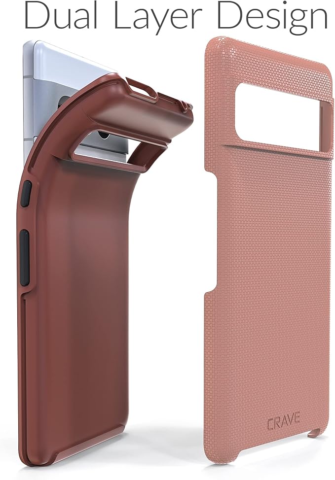 Crave Dual Guard for Google Pixel 7 Pro Case, Shockproof Protection Dual Layer Case for Google Pixel 7 Pro - Blush