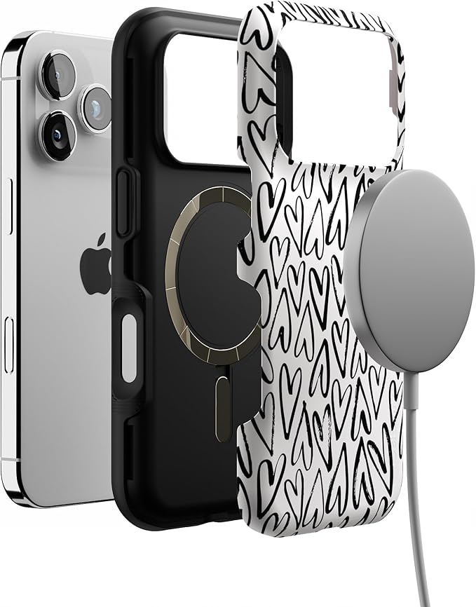 Casely iPhone 17 Pro Case | Heart Throb | Endless Hearts | Bold Protective Design | Compatible with MagSafe