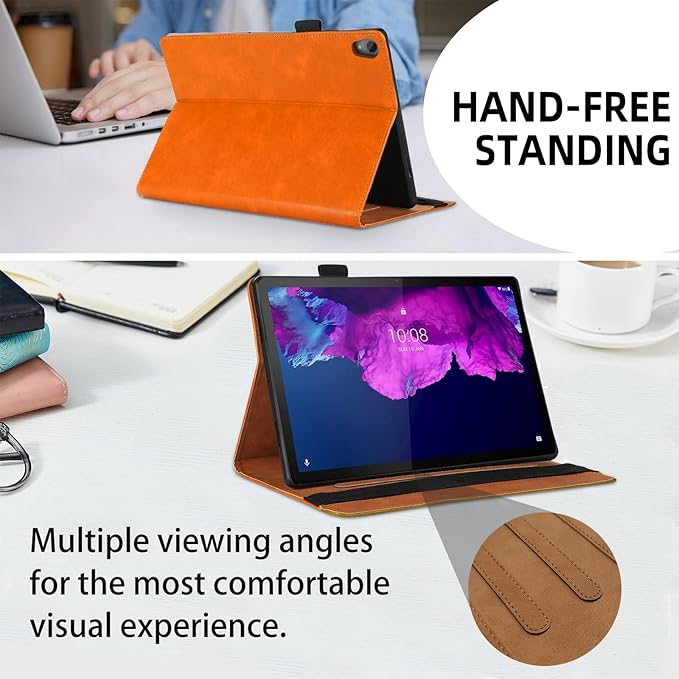 TIPOYOPOO Case for Lenovo Tab P11(TB-J606F/J606X)/Tab P11 Plus (TB-J616F/J616X) 11 inch Business Slim PU Leather Protective Case Shell with Card Holder Folio Stand Cover for Lenovo Tab P11 /P11+ 11"