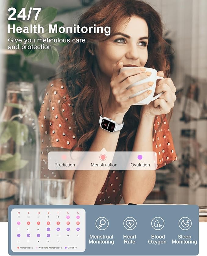 Smart Watches for Women Men [Make/Answer Calls/AI Voice/Female Health] Android Phones iPhone Compatible, 1.83”Fitness Tracker Watch for Women Activity Trackers and SmartWatch, 120+ Sport Modes