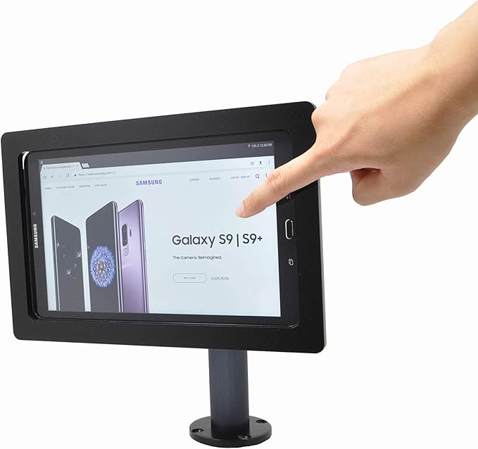 TABcare Security Anti-Theft Acrylic VESA Enclosure for Samsung Galaxy TAB A 10.1 2016 with Wall Mount Kit (Black, TAB A 10.1 SM-T580)