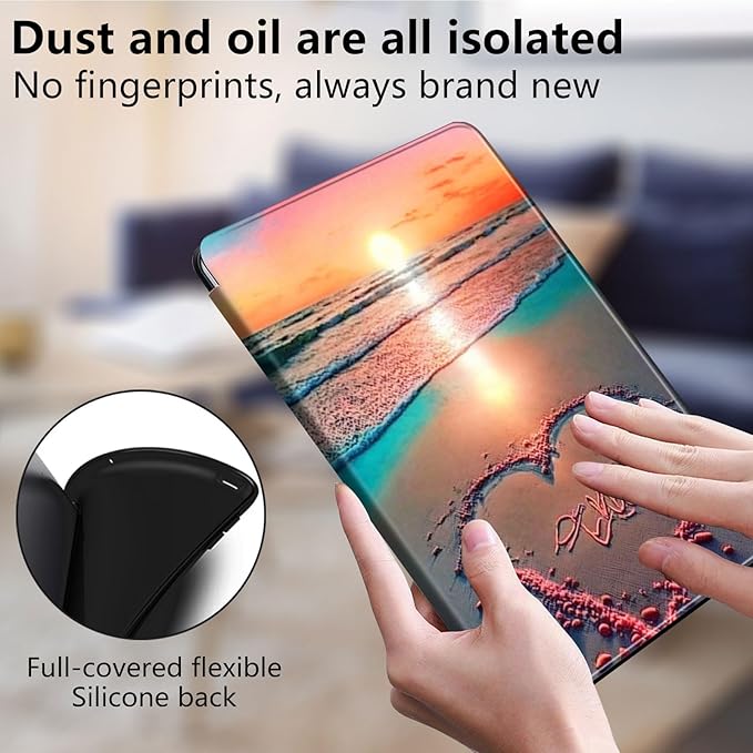 Case for Lenovo Tab P11 Plus Case 2021 (TB-J616F / J616X), 360 Degree Rotating Folding Stand,with Auto Sleep/Wake Case for Lenovo Tab P11 11” 2020 (TB-J606F TB-J606X),Gold Orange Sand Sunset