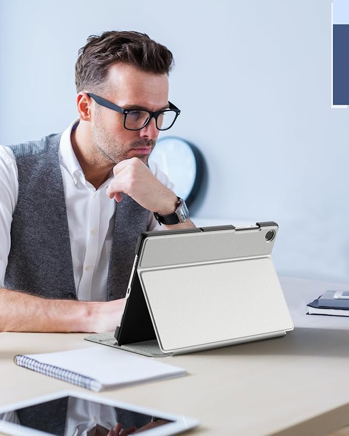 MoKo Case for Samsung Galaxy Tab A9 Plus 11-Inch 2023, Multi-Angle Viewing Slim Hard Back Shell Protective Cover Case with Auto Wake/Sleep for Galaxy Tab A9+ Tablet SM-X210/SM-X216/SM-X218, Silver