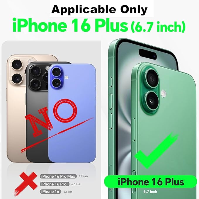 Compatible iPhone 16 Plus Wallet Case with Card Holder RFID Blocking PU Leather Doubles as a Wallet Unisex Flip Shockproof Protection with Card Slots Ring Wrist Kickstand Function,White