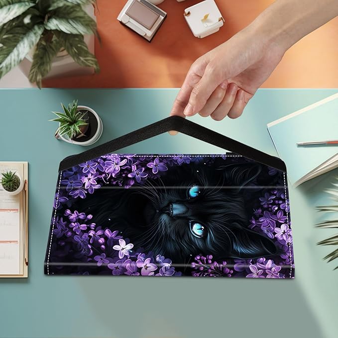 Case for Samsung Galaxy Tab A9 Plus/A9+ 5G 11 Inch 2023 Model (SM-X210/X216/X218),Card Slot PU Leather TPU Case Pen Holder Auto Wake Sleep,Cute Flower Cat