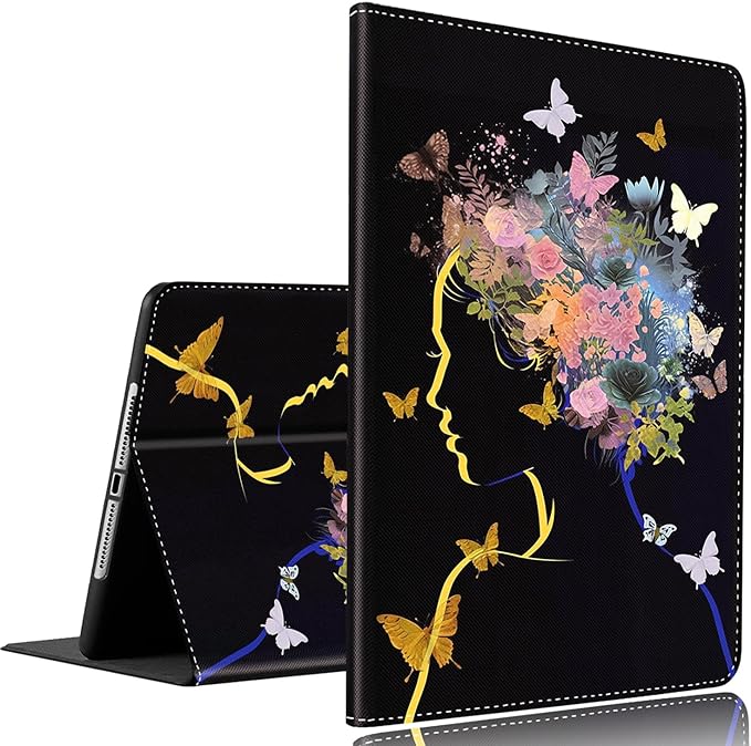 Case for Samsung Galaxy Tab A9 Plus 11 inch 2023，Slim Fit Foldable Standing Cover Case with Auto Sleep/Wake for Galaxy Tab A9+ 11’2023 (SM-X210/X216/X218)，Inspirational Women Butterfly