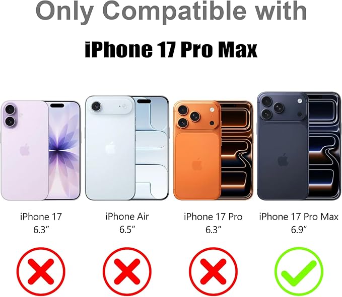 MOWIME Magnetic Case for iPhone 17 Pro Max [Compatible with Magsafe] [Cute Fashion Fluorescent Design] [1 Screen Protector] Slim Translucent Matte Case for iPhone 17 Pro Max 6.9" 2025, Orange