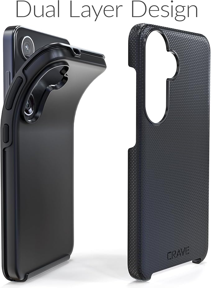 Crave Dual Guard for Samsung Galaxy S24 Case, Shockproof Protection Dual Layer Case for Samsung Galaxy S24 - Black