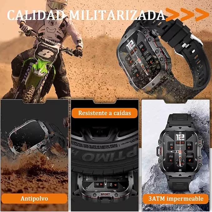 SmartWatch Men Bluetooth Call Fitness Tracker 1.91" HD Full Touch Screen Make/Answer Calls Smart Watches IP68 Waterproof Silicone Strap Outdoor Sport Activity Watch for Android iOS (Black)