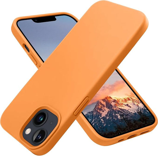 OTOFLY Designed for iPhone 14 Case, Silicone Shockproof Slim Thin Phone Case for iPhone 14 6.1 inch (Orange)