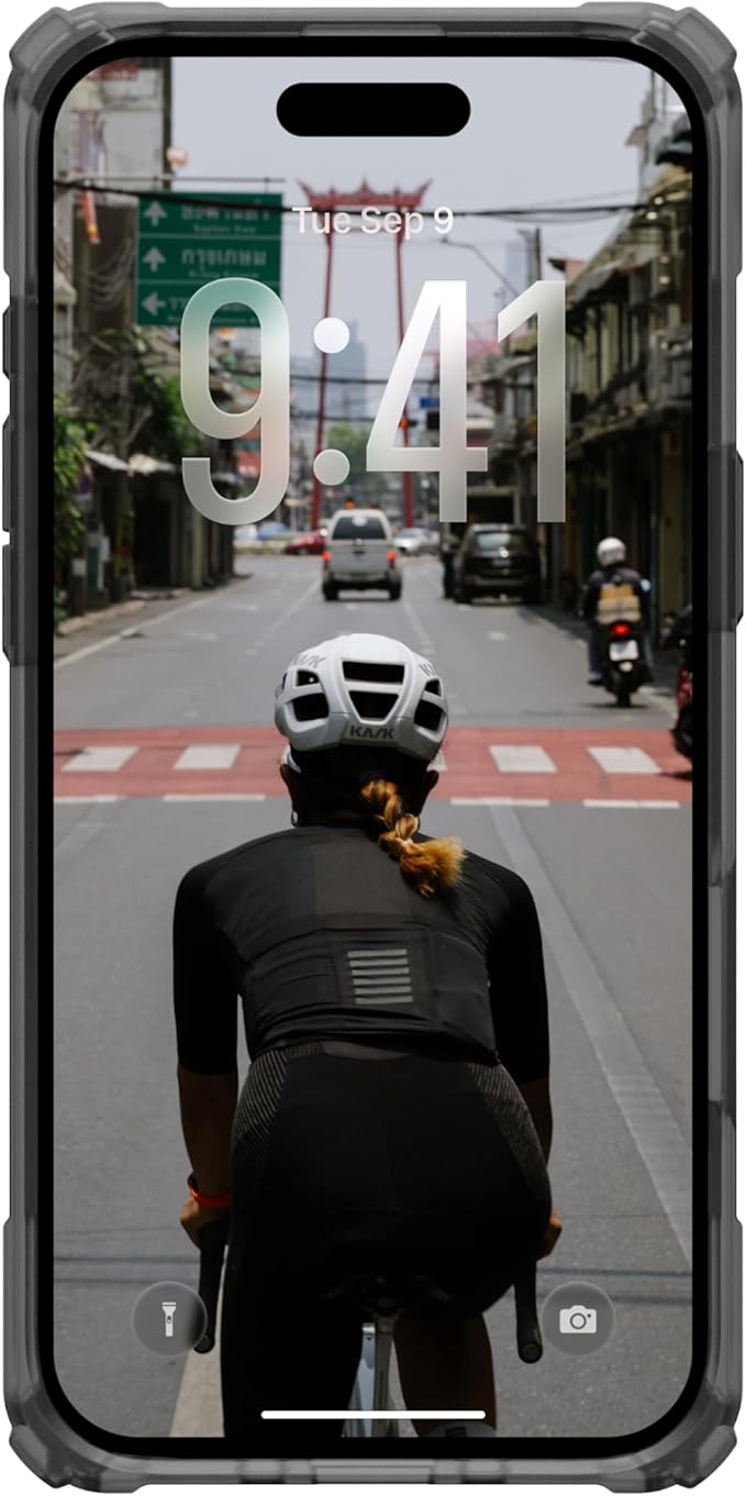 URBAN ARMOR GEAR UAG Designed for iPhone Air Case with Kickstand Plasma XTE - Compatible with MagSafe Transparent Military Grade Protective Cover, Ash/Titanium