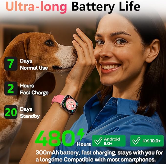 MorePro Smart Watches for Women iPhone Android(Answer/Make Call), 2025 Fitness Trackers with Heart Rate/Blood Pressure/Blood Oxy-gen/Sleep Monitor, 1.85" HD Health Smartwatch with 120+ Sport Modes