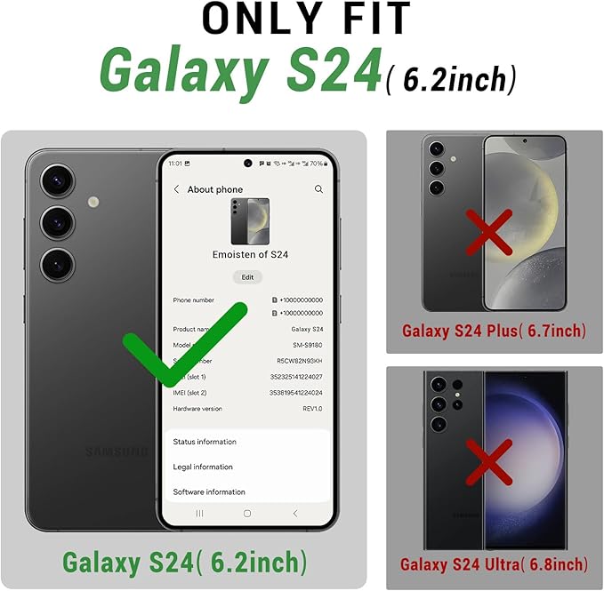 SUANPOT for Samsung Galaxy S24 5G Wallet case with RFID Blocking Credit Card Holder,Flip Book PU Leather Protective Cover Women Men for Samsung S24 Phone case Purple