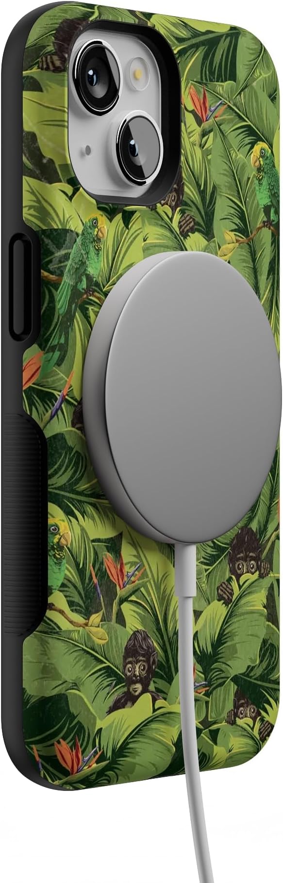 Casely iPhone 14 Case | Sneaky Monkeys | Frida Kahlo Floral Jungle | Compatible with MagSafe | Bold Protective Design