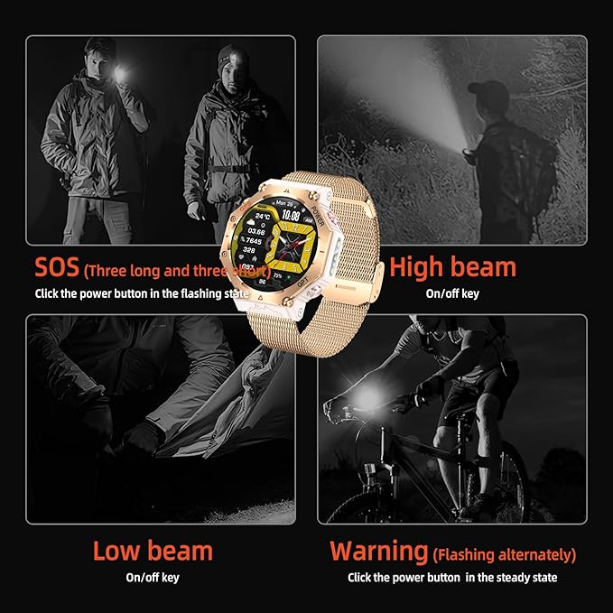 ZL-SW8 (Rose Gold) 1.39" Stylish Smartwatch for Women, Bluetooth Calling, AI Voice Assistant, 107 Sport Modes, 3ATM Waterproof, Fashionable Design, Compatible with Android/iOS
