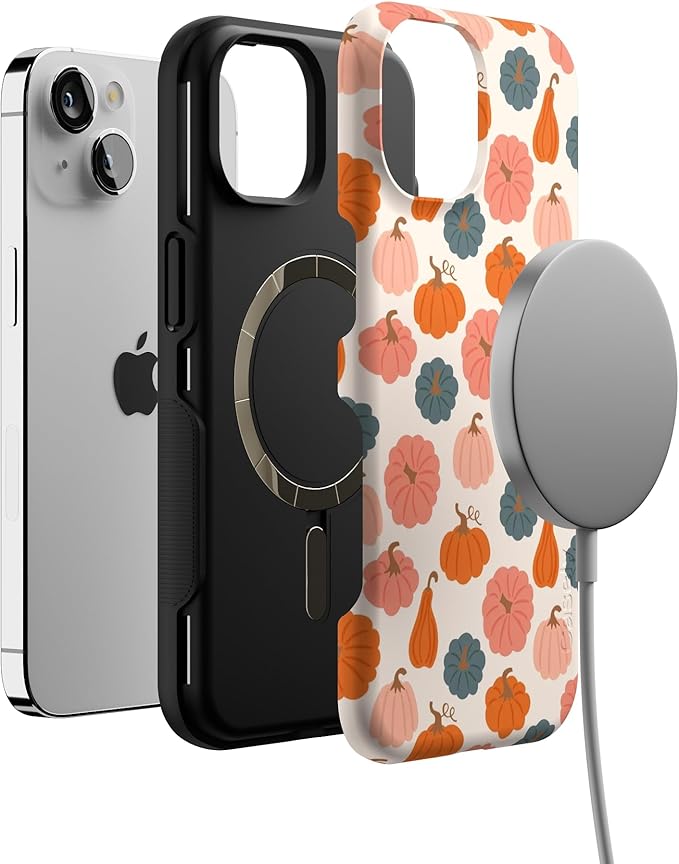 Casely iPhone 14 Case | Oh My Gourd | Pumpkin Patch | Compatible with MagSafe | Bold Protective Design