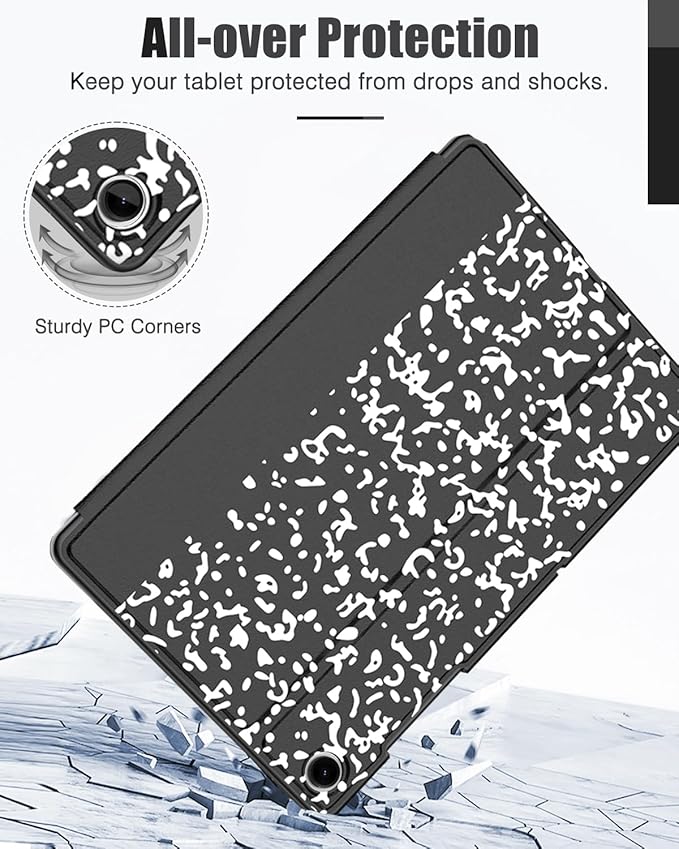 MoKo Case for Samsung Galaxy Tab A9 Plus 11-Inch 2023, Multi-Angle Viewing Slim Back Shell Protective Cover Case with Auto Wake/Sleep for Galaxy Tab A9+ Tablet SM-X210/SM-X216/SM-X218, Notebook Black