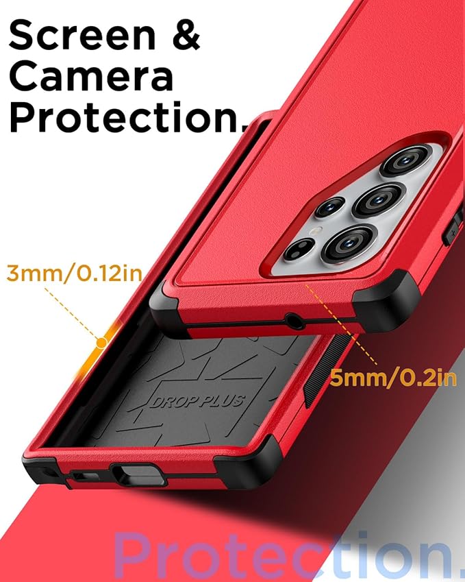 AICase for Samsung Galaxy S25 Ultra Case,3-Layer Heavy Duty Pocket-Friendly Rugged Durable Military Grade Protection Shockproof/Drop Proof/Dust Proof Protective Cover for Galaxy S25 Ultra 2025_5