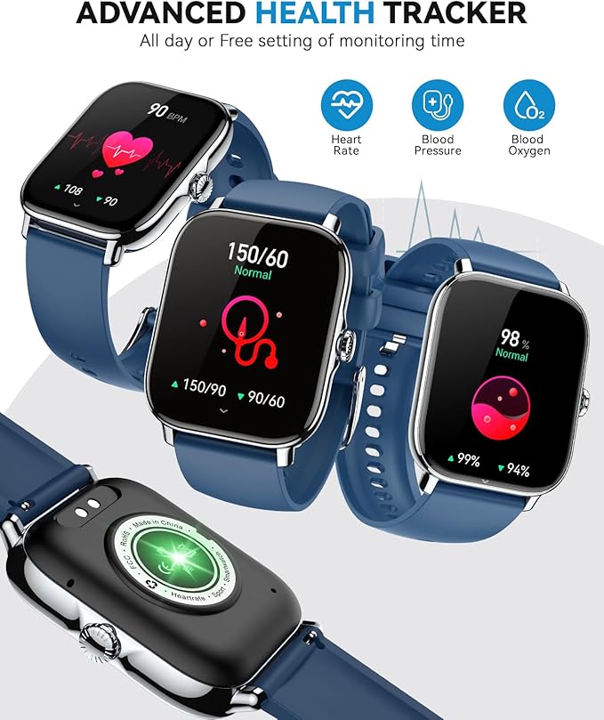 Smart Watch for Women Men- Answer/Make Call, 2025 IP68 Waterproof Fitness Step Sleep Tracker Watch with Monitor Activity Counter Smartwatch for Andriod iPhone iOS Samsung Compatible