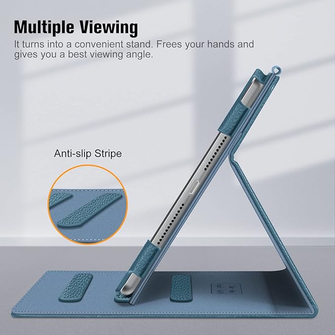 Fintie Case for iPad 9th / 8th / 7th Generation (2021/2020/2019) 10.2 Inch - [Corner Protection] Multi-Angle Viewing Stand Cover with Pocket & Pencil Holder, Auto Sleep Wake, Ocean Blue