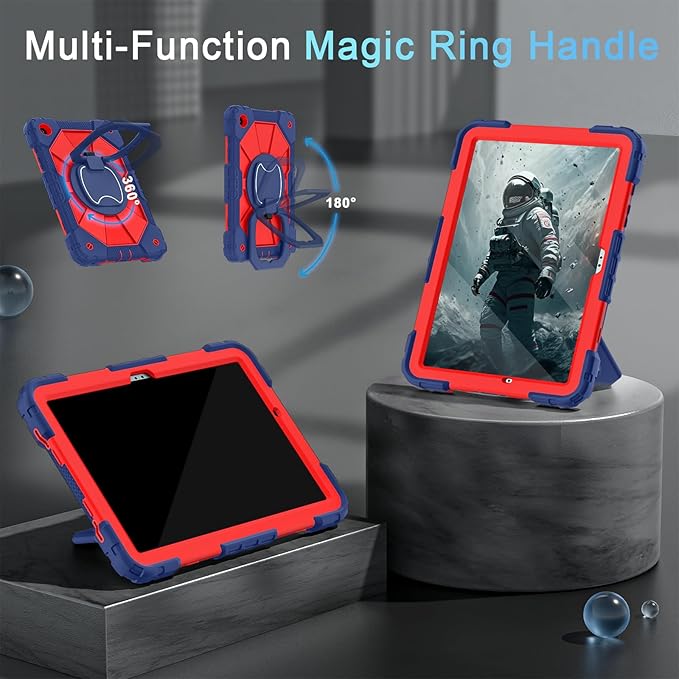 Case for Samsung Galaxy Tab A9+/A9 Plus 11 Inch with Screen Protector Rotating Stand/Pen Holder,Military Grade Shockproof Cover for Galaxy Tab A9 Plus Cases (SM-X210/X216/X218)