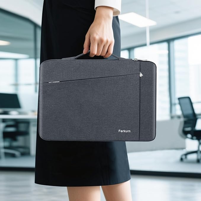 Ferkurn Laptop Case Sleeve for Men Women Chromebook Case Compatible with MacBook Air/Pro Lenovo Surface HP Dell ASUS Acer, 13.3 inch, Gray
