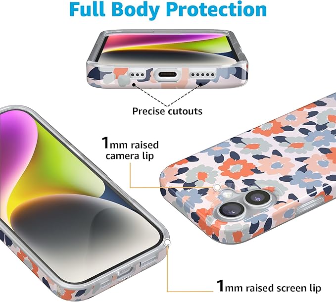 Casely iPhone 17 Case | Field of Flowers | Pastel Floral | Compatible with MagSafe | Classic Ultra Slim Design