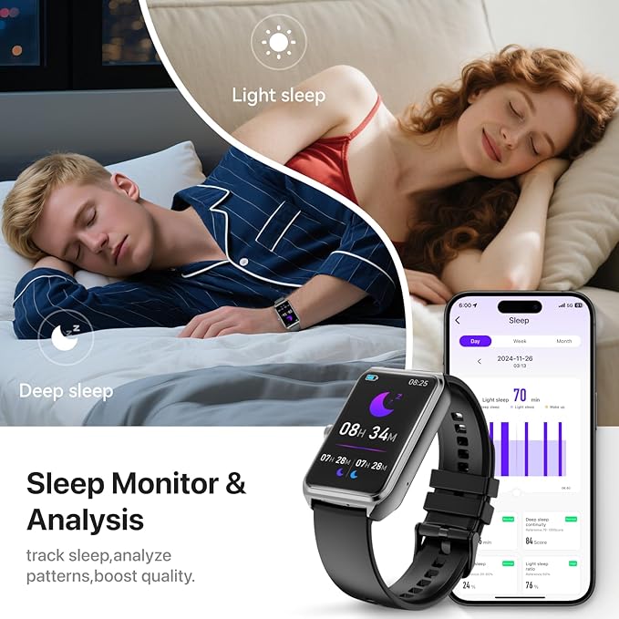 Fitness Tracker (Answer/Make Calls), Smart Watch with 24/7 Heart Rate, Blood Pressure, Sleep Tracking, 100+ Sport Modes, Calorie Step Counter for Walking IP68 Waterproof, Smart Watches for Women Men