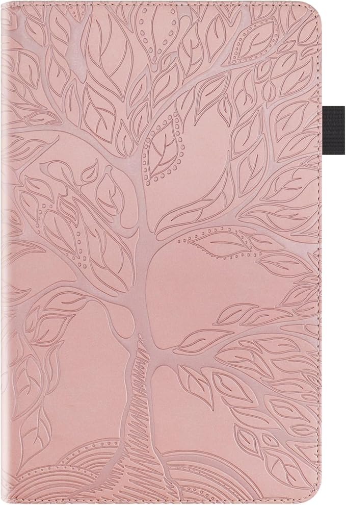 Portfolio Cover for Lenovo Tab M11 / K11, Unique Tree Design with Card Slots, Slim and Lightweight with Magnetic Auto Sleep, Precise Cutouts Case Compatible with Lenovo Tab M11 TB-330FU Rosegold Pink