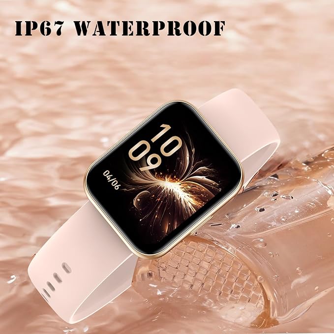 Smart Watch for Women(Answer/Dial Calls) 1.81" HD AI Voice Smartwatch with Fitness Tracker/Step Counter/Heart Rate Sleep Monitor, 120+ Sports Modes, IP68 Waterproof for Android/iOS, Gold/3 Bands