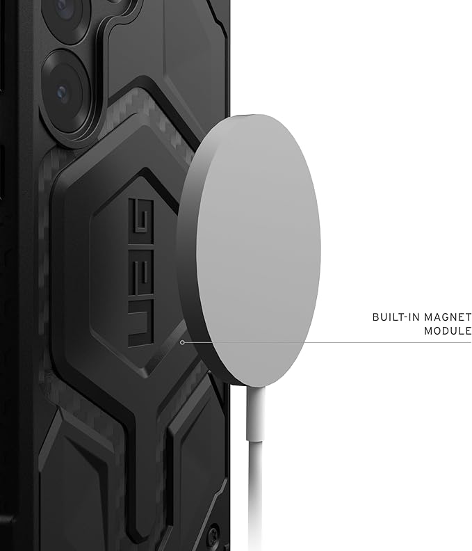 URBAN ARMOR GEAR UAG for Samsung Galaxy S25 Case 6.2" Monarch Pro - Compatible with Magnetic Charging Premium Rugged Military Drop Tested Protective Cover, Carbon Fiber