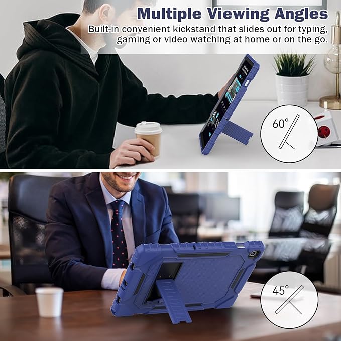 Grifobes for Samsung Galaxy Tab A9 Plus 11 Inch 2023 Cases, Heavy Duty Shockproof Rugged Cover for New Samsung Tablet A9+ 11" Case (SM-X210/X216/X218) with Kickstand for Kids, Navy Blue