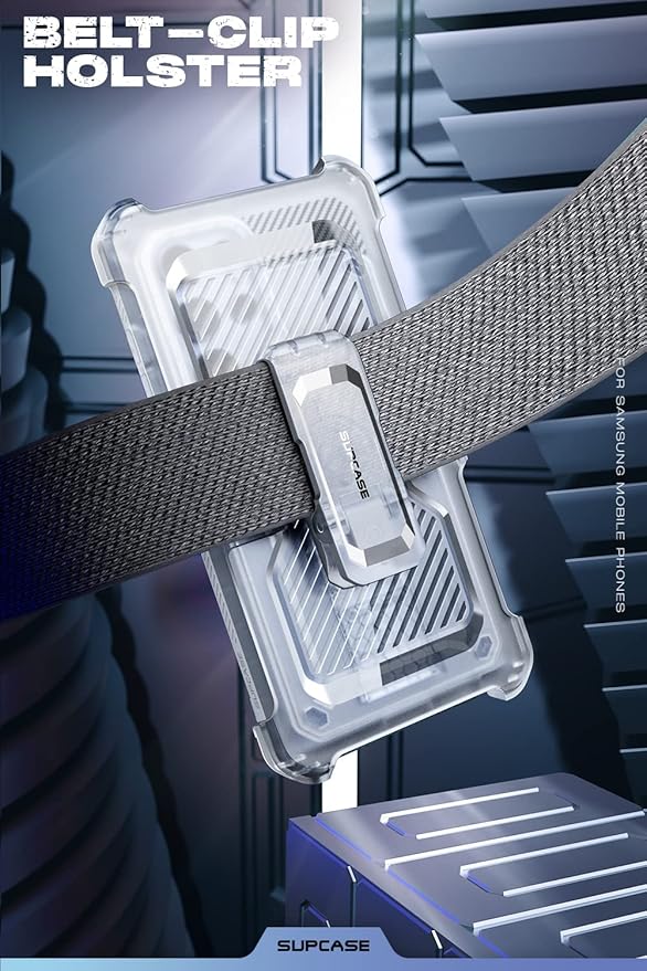 SUPCASE for Samsung Galaxy S22 Ultra Case with Stand, [Unicorn Beetle Pro] [2 Front Frames] [Built-in Screen Protector & Belt-Clip] Military-Grade Protection Phone Case for Galaxy S22 Ultra, Clear