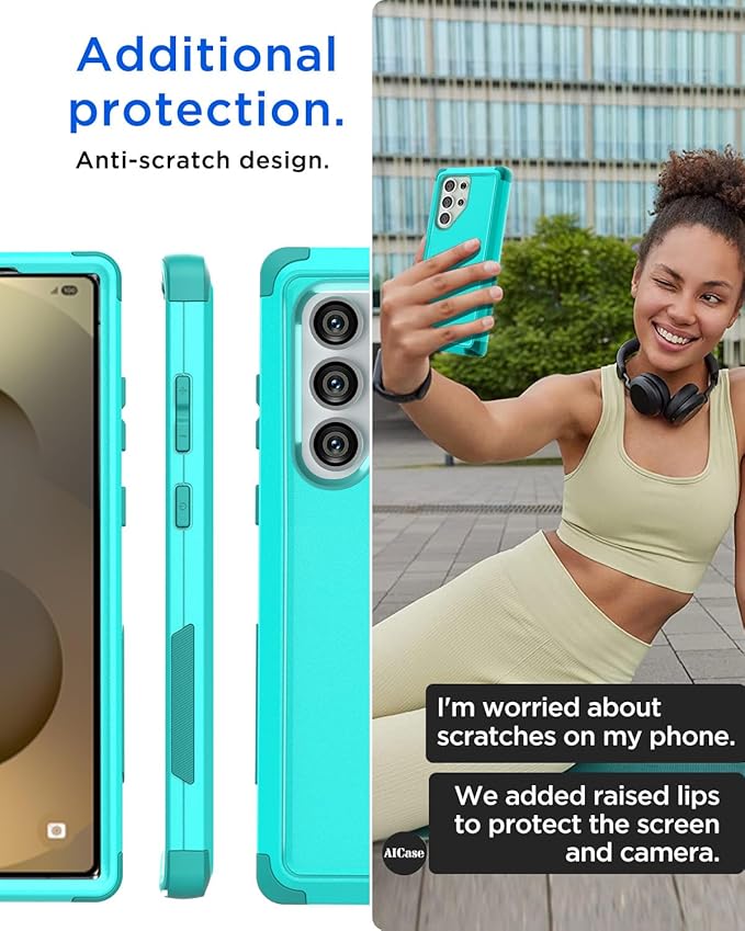 AICase for Samsung Galaxy S25 Ultra Case,3-Layer Heavy Duty Pocket-Friendly Rugged Durable Military Grade Protection Shockproof/Drop Proof/Dust Proof Protective Cover for Galaxy S25 Ultra 2025_3