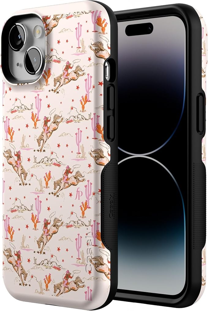 Casely iPhone 14 Case | Cowgirl Canyon | FashionPass x Casely | Compatible with MagSafe | Bold Protective Design