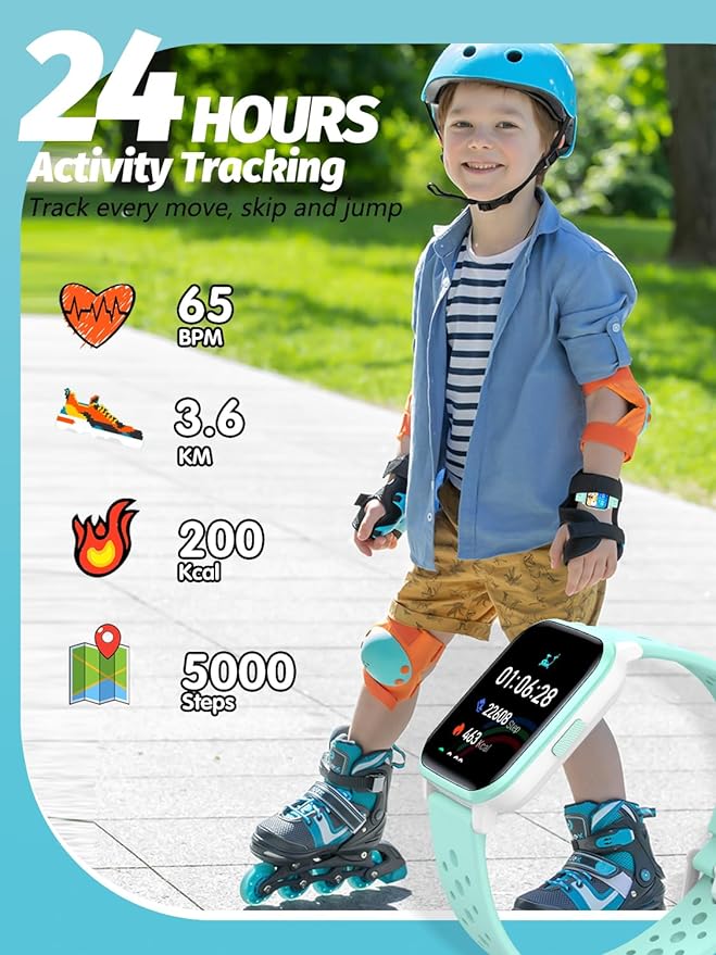 Kids Smart Watch Girls Boys, SmartWatch for Kids Smart Watch Gifts for 4-16 Years Old with Sleep Mode 19 Sports Mode Pedometer Birthday Gift for Boys Girls