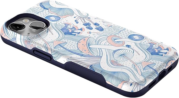 Casely iPhone 14 Case | The Fun Guy | Enchanted Forest Mushroom Floral | Compatible with MagSafe | Bold Protective Design