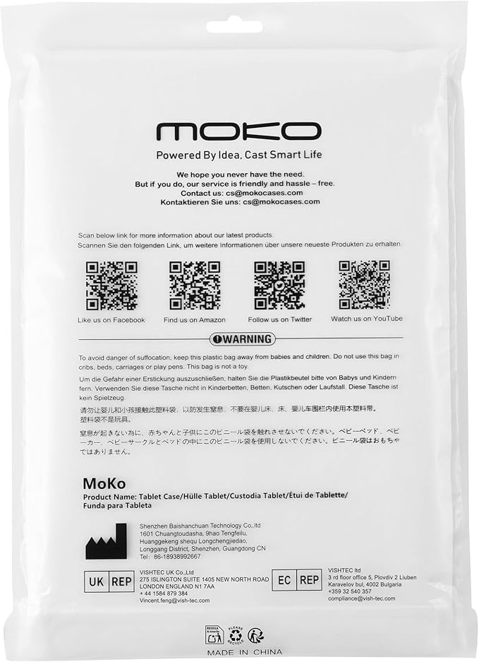 MoKo for iPad (A16) 11th Generation Case 11 Inch 2025, iPad 10th Generation Case 10.9 Inch 2022 with Pencil Holder, Slim Light Trifold Protective Cover with Hard PC Transparent Back Shell, White