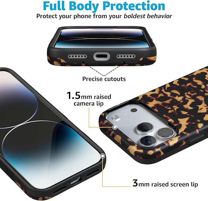 Casely iPhone 17 Pro Case | Shell Shocked | Tortoise Print | Compatible with MagSafe | Bold Protective Design