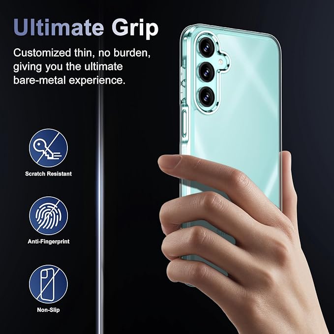 Red2Fire Designed for Samsung Galaxy A16 5G Case, [Military Grade Drop Protection] [Non-Yellowing] Scratch-Resistant Shockproof Protection Phone Case 6.7 inch,Clear