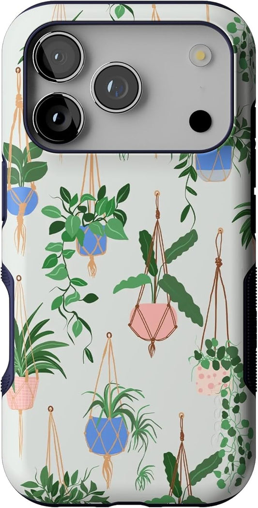 Casely iPhone 17 Pro Case | Hanging Around | Potted Plants Floral | Bold Protective Design | Compatible with MagSafe
