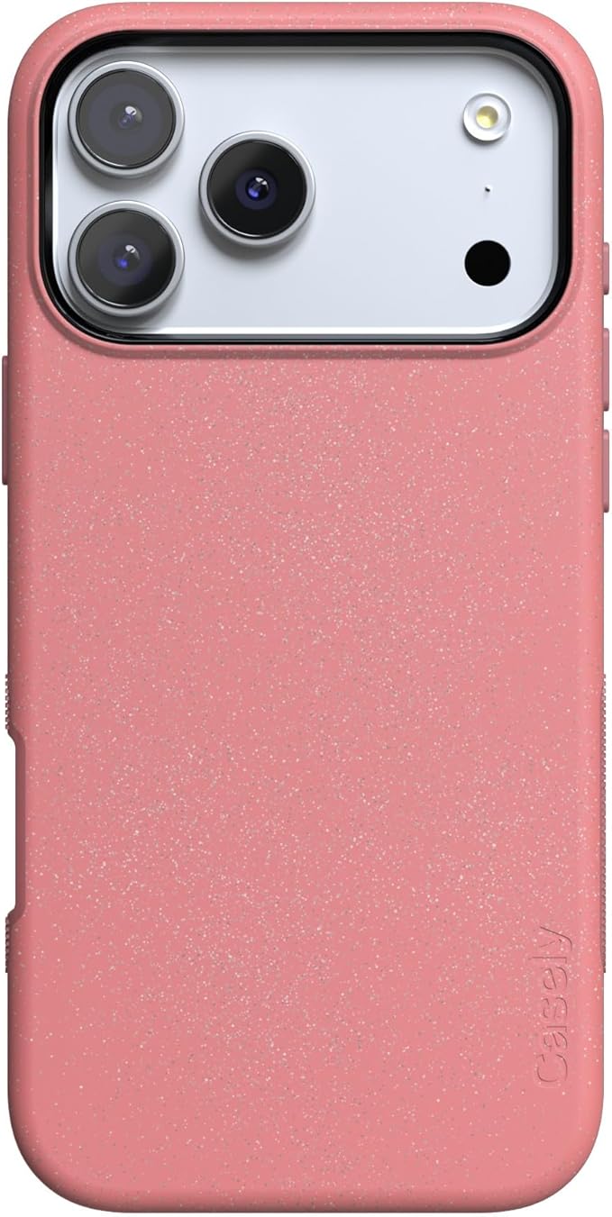 Casely iPhone 17 Pro Case | Starfish Wishes | Coral Pink Shimmer | Compatible with MagSafe | Bold Protective Design