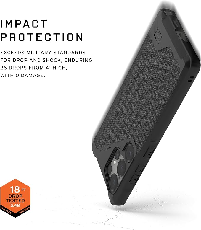 URBAN ARMOR GEAR UAG Designed for Samsung Galaxy S25 Ultra Case 6.9" Metropolis LT - Compatible with Magnetic Charging Impact-Resistant Rugged Military Drop Tested Protective Cover, Kevlar Black