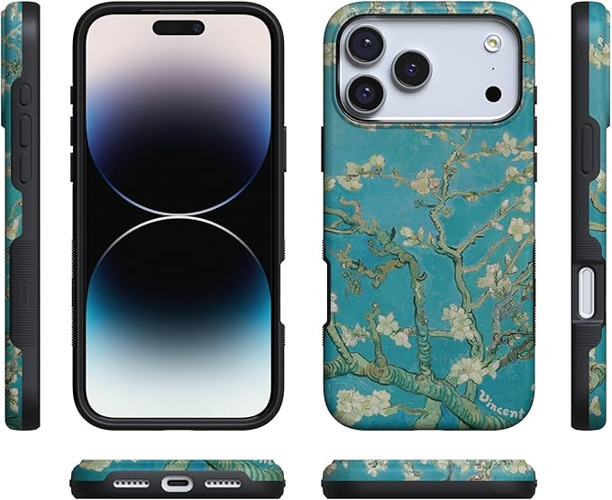 Casely iPhone 17 Pro Case | Van Gogh | Almond Blossom Floral | Compatible with MagSafe | Bold Protective Design