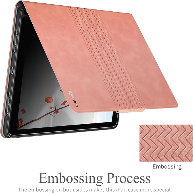 auaua Case for iPad (A16) 11th Generation 11 Inch 2025, iPad 10th Generation 10.9 Inch 2022, with Pencil Holder, Auto Sleep/Wake, Adjustable Stand, PU Leather