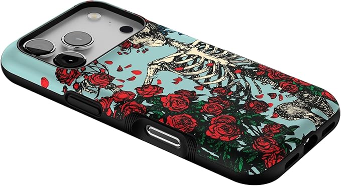 Casely iPhone 17 Pro Case | Forever Grateful | Grateful Dead Skeleton Floral | Bold Protective Design | Compatible with MagSafe