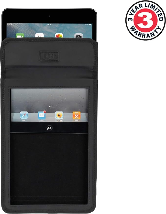 USA GEAR 10" Tablet Case Sleeve, Designed in The U.S., with Open Front & Shoulder Strap – Compatible with iPad 10.2 9th Gen, Samsung Galaxy Tab A 10.1, Tab S6 Lite, and More 10" Tablets