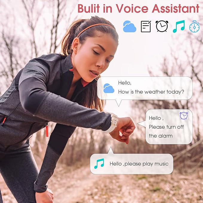 Smart Watch for Women(Answer/Dial Calls) 1.83" HD AI Voice Smartwatch with Fitness/Step Tracker/Heart Rate/Sleep/Stress Monitor, 120+ Sports Modes IP68 Waterproof for iOS/Android, Light Pink